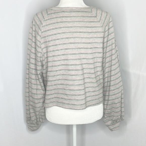 NWT lush cropped striped sweatshirt - Picture 2 of 8